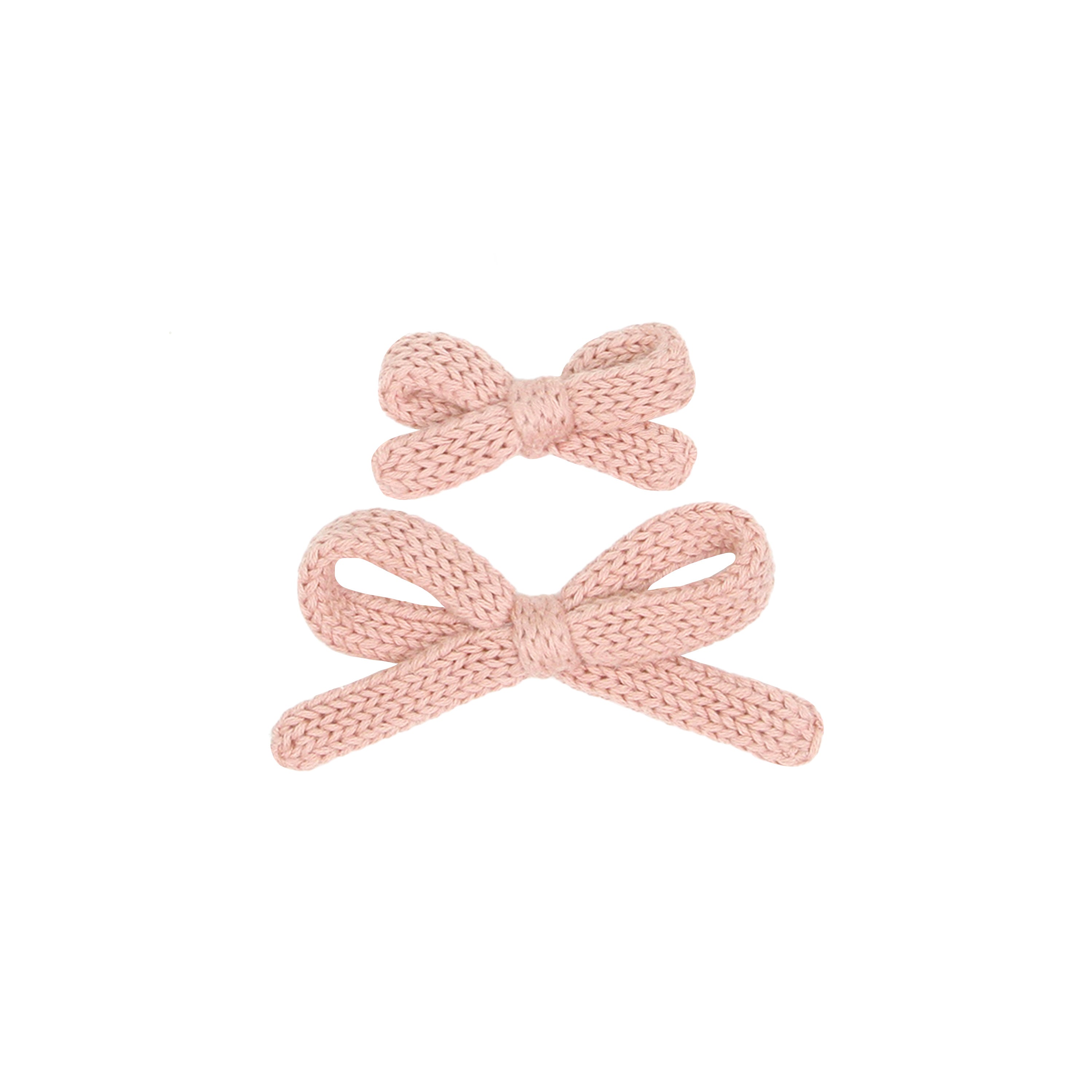 Sweater Bow - French Pink Knit Clip
