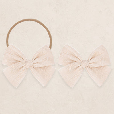 Chiffon Bow - Oat