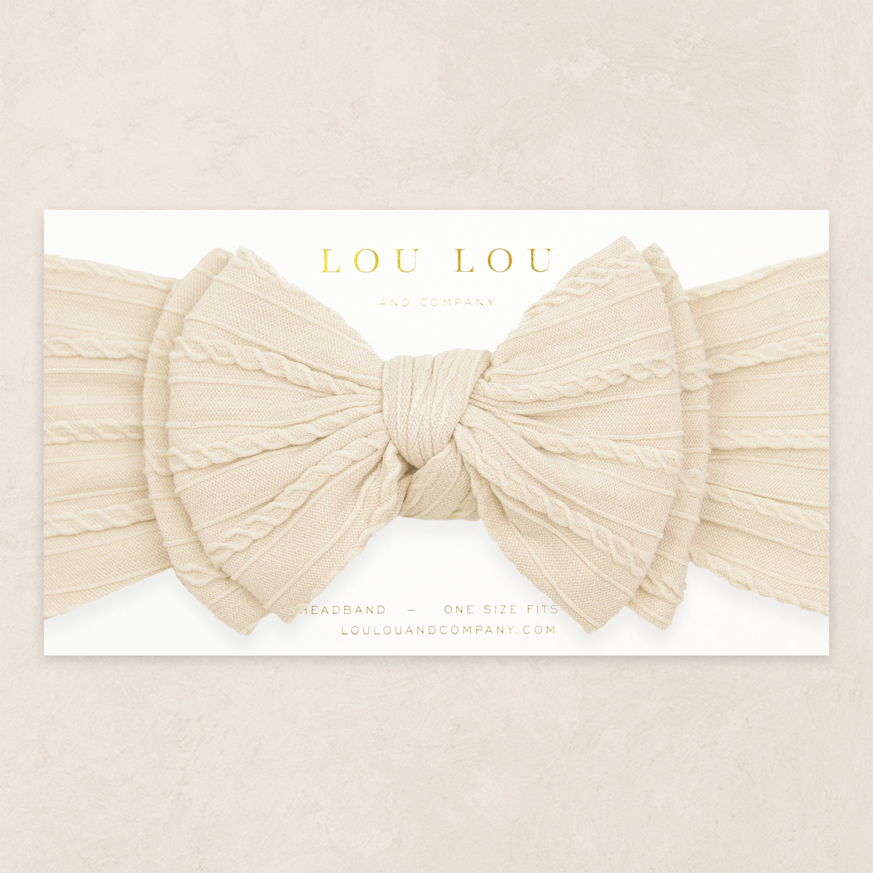 Cable Knit Headband - Oat