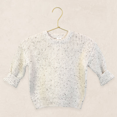 Knit Chunky Sweater - Cream Speckle