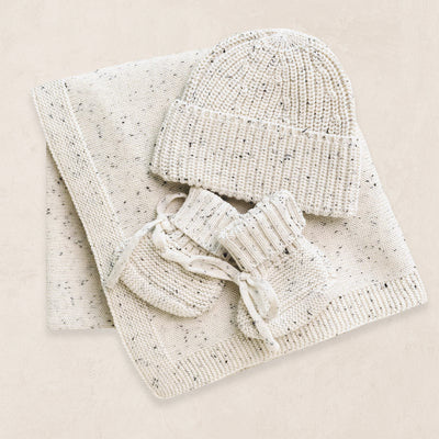 Knit Beanie Bundle - Cream Speckle