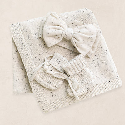 Knit Headband Bundle - Cream Speckle