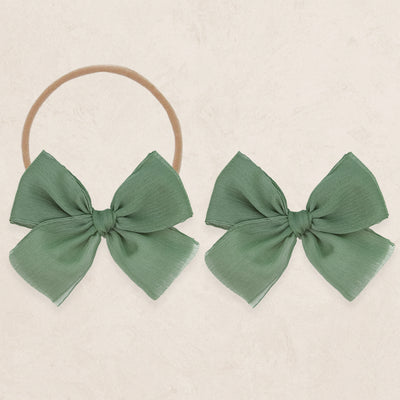 Chiffon Bow - Olive