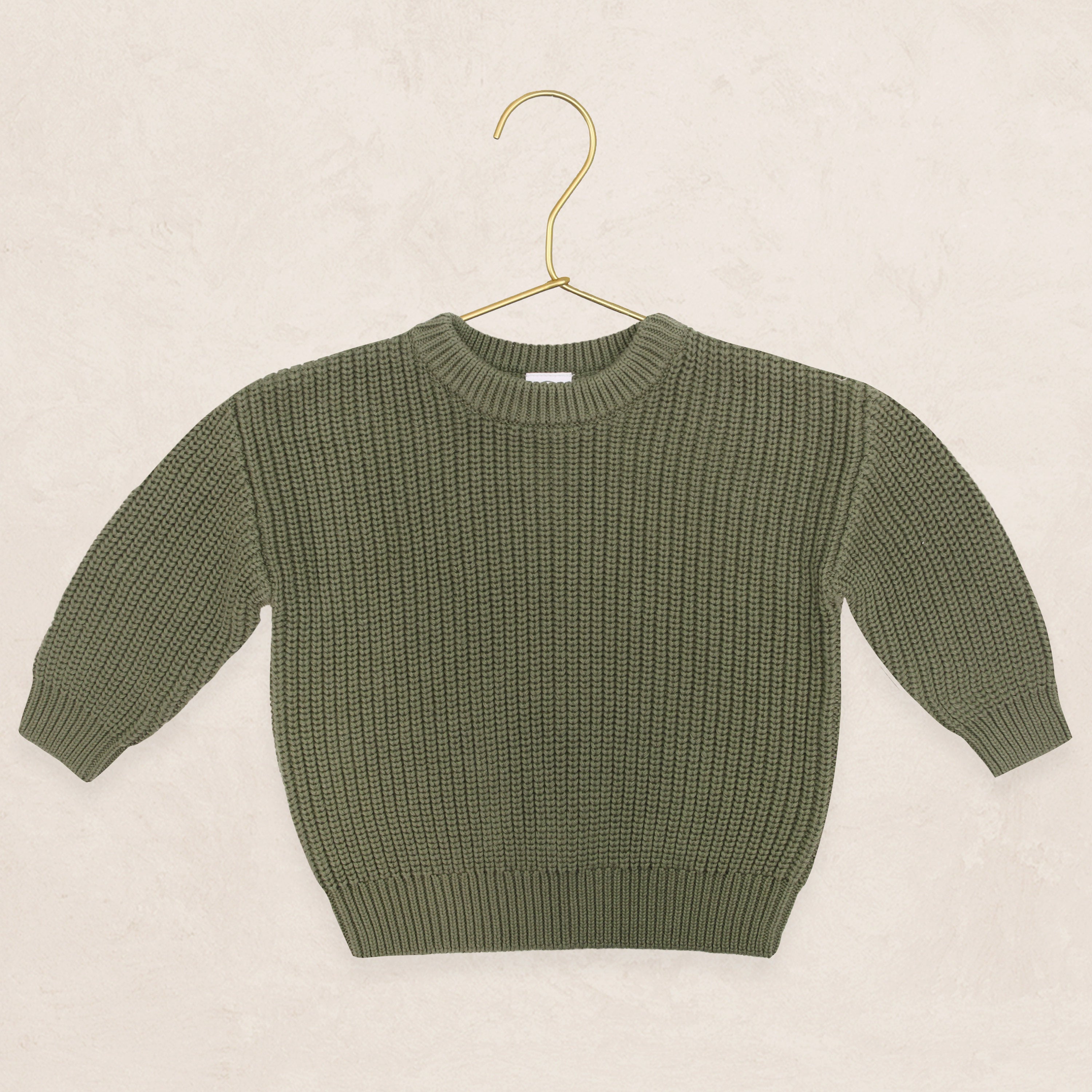 Knit Chunky Sweater - Olive