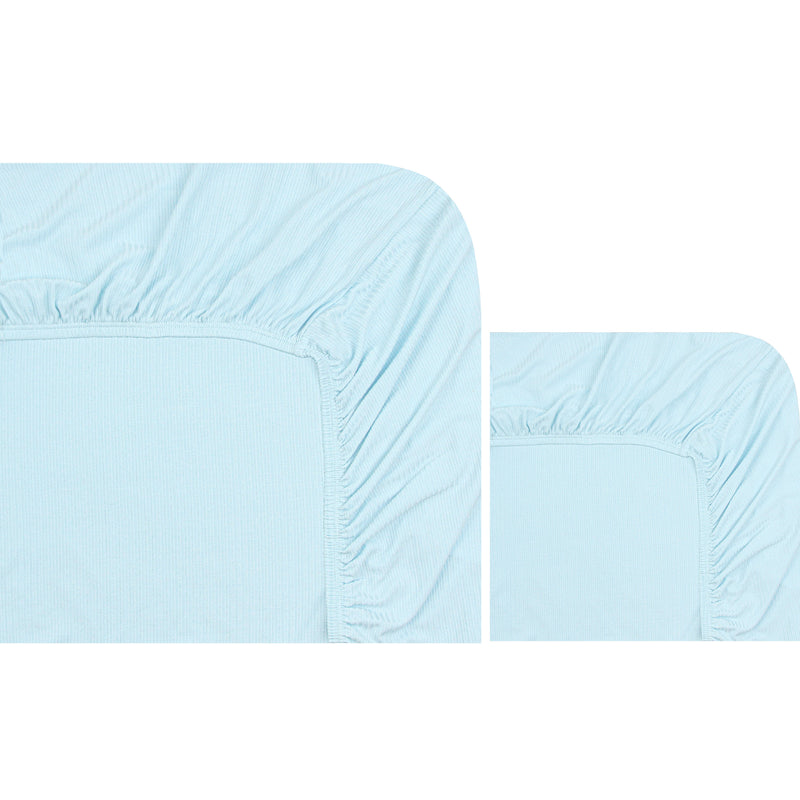 Oliver Ribbed Crib Sheet + Changing Pad Cover Pack