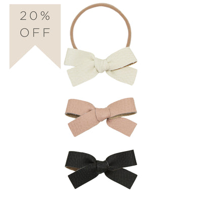 Leather 3 Pack - Primrose Bow