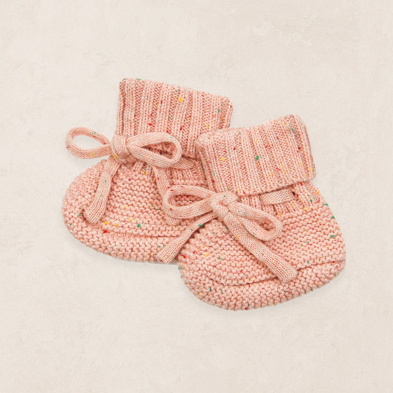 Knit Booties - Petal Speckle