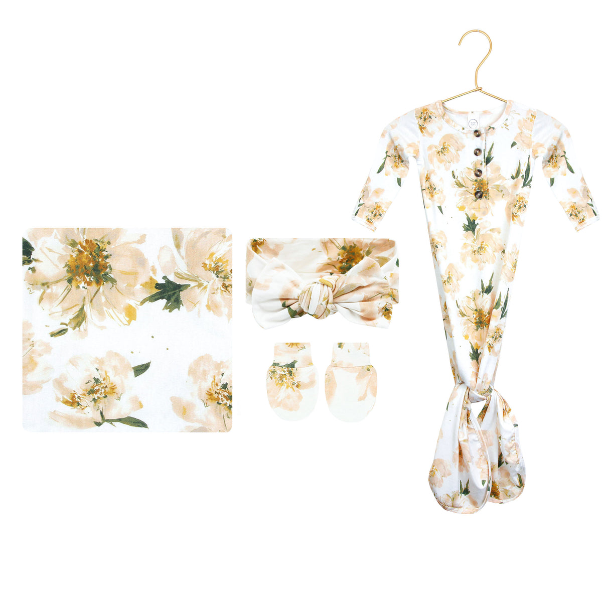 Willa Newborn Headband Bundle + Knotted Gown