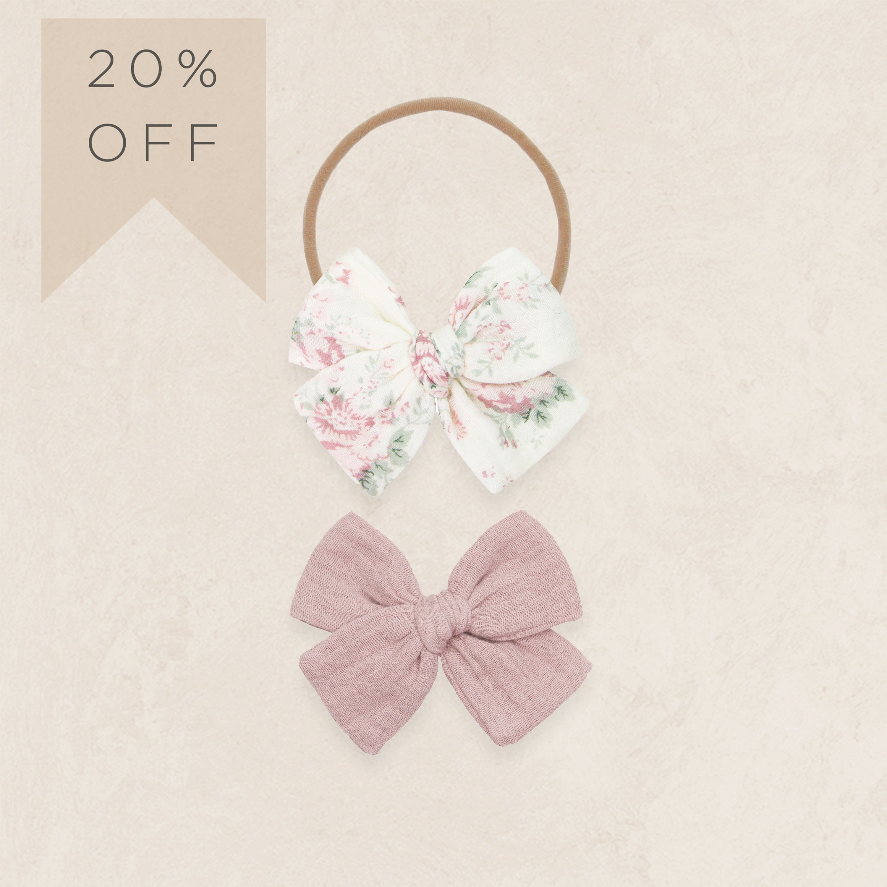 Adventure Bow 2 Pack - Iris/Peony Headband