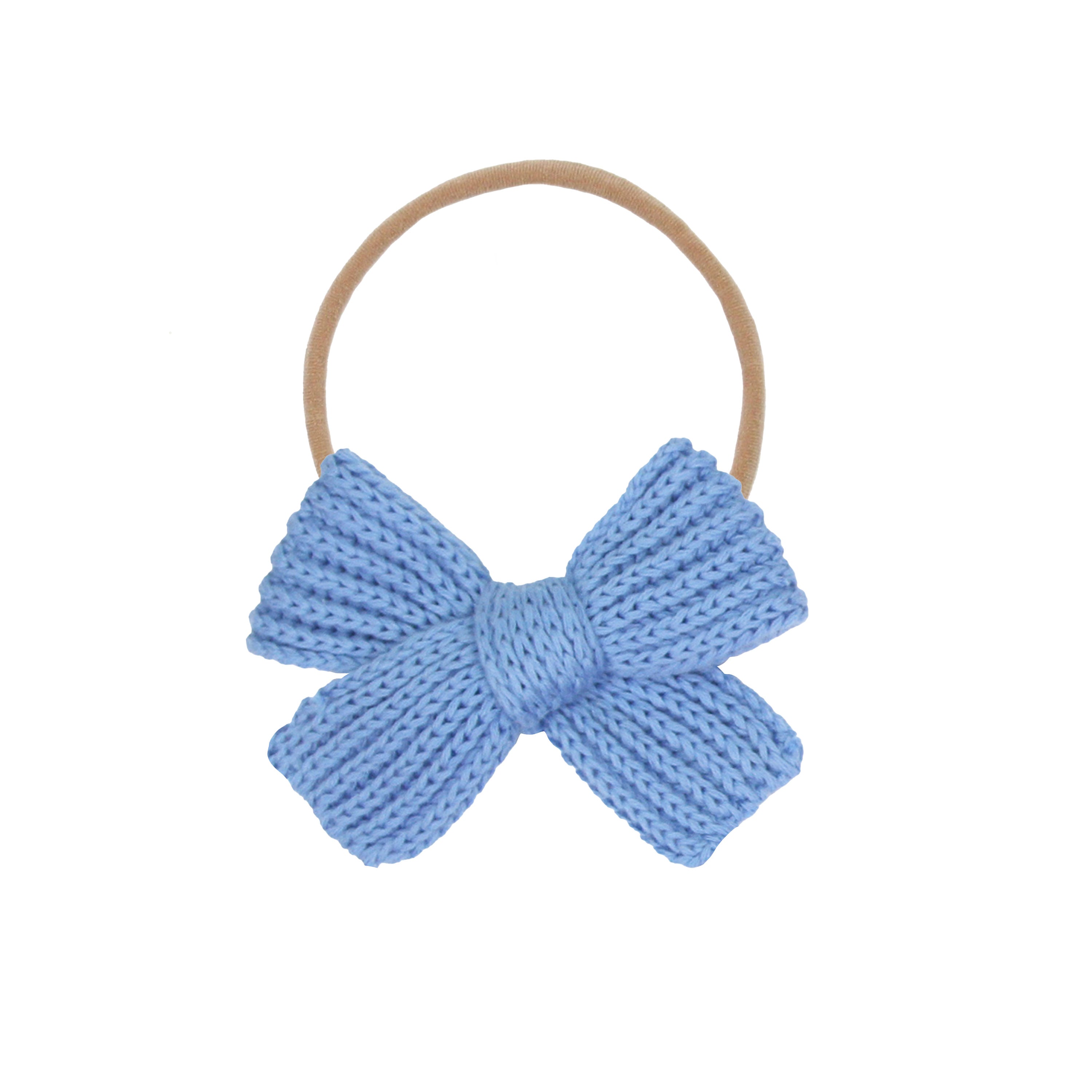 Sweater Bow - Periwinkle Chunky Knit Headband