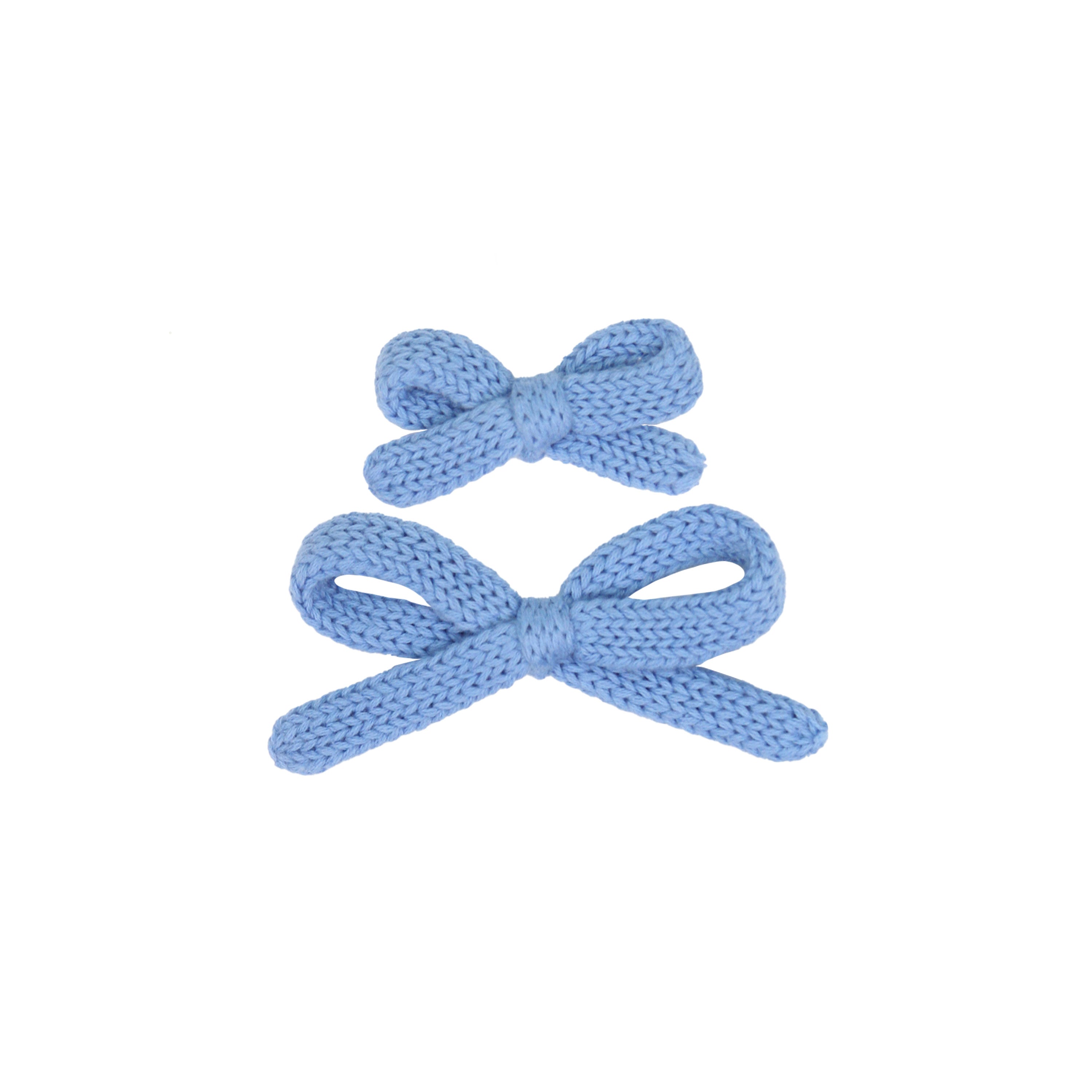 Sweater Bow - Periwinkle Knit Clip