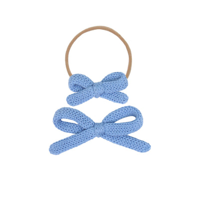 Sweater Bow - Periwinkle Knit Headband