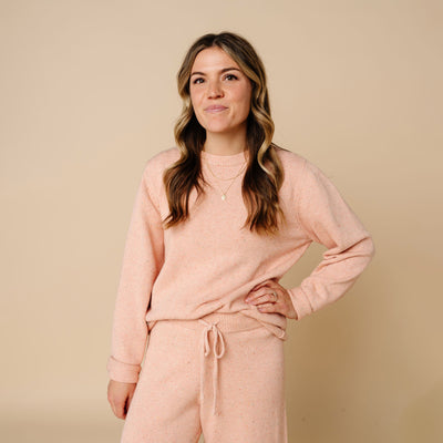 Knit Women's Sweater - Petal Speckle