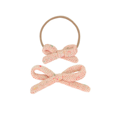 Sweater Bow - Petal Speckle Knit Headband