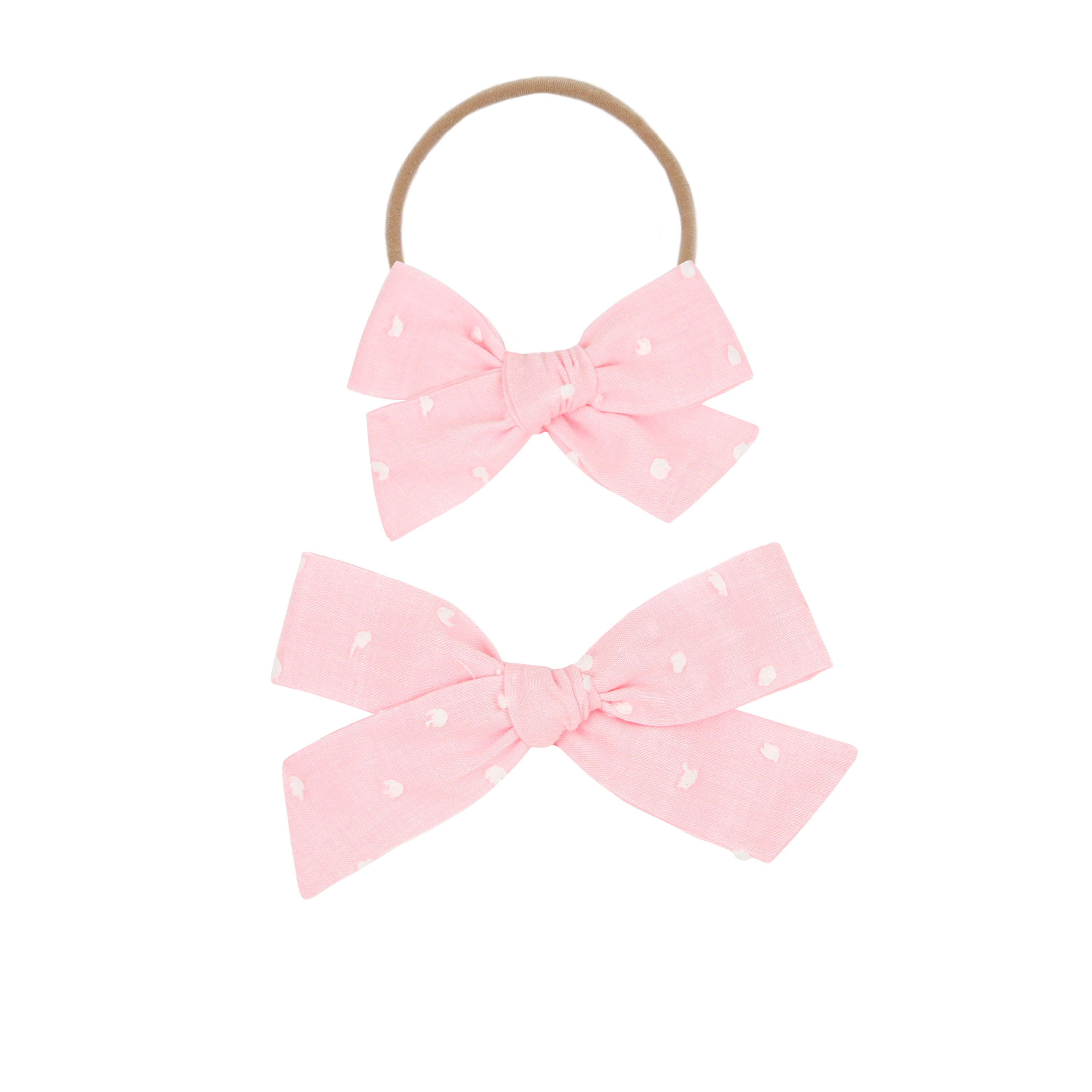 Classic Bow - Petal Swiss Dot Headband