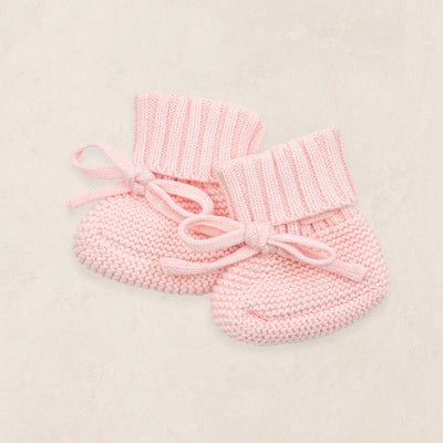 Pre-Order - Knit Booties - Blush