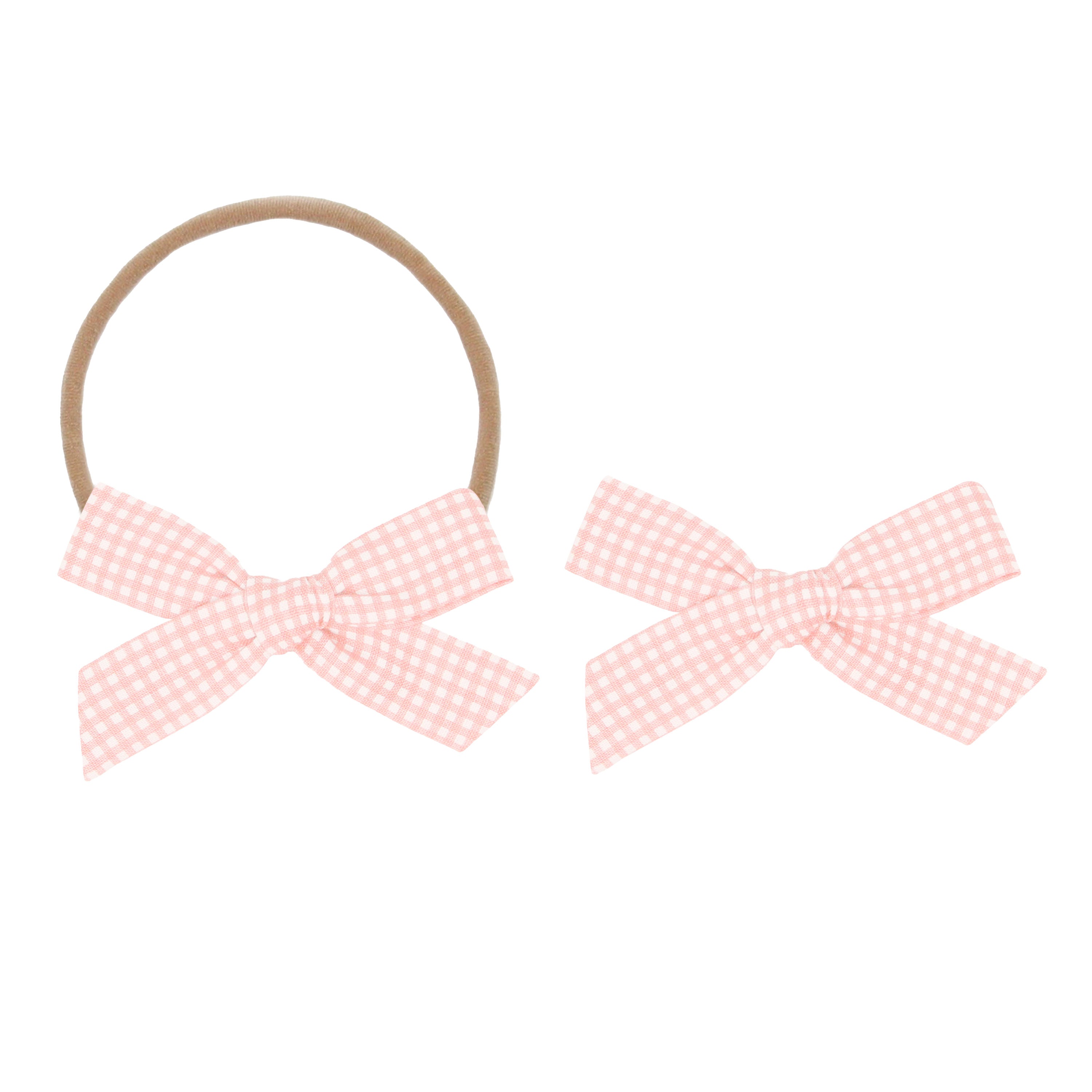 Classic Bow - Pink Gingham Petite