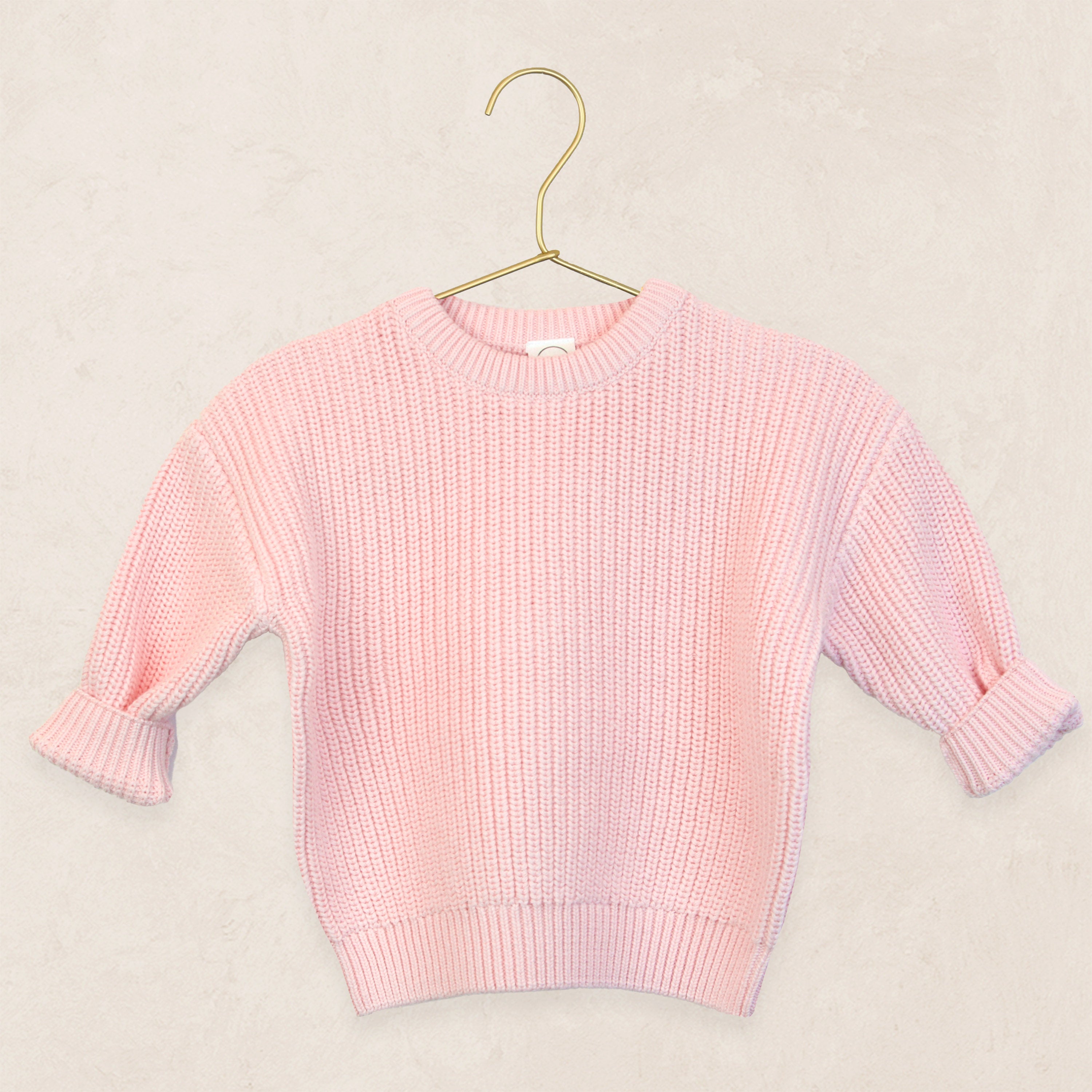 Knit Chunky Sweater - Blush