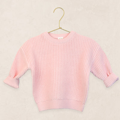 Knit Chunky Sweater - Blush