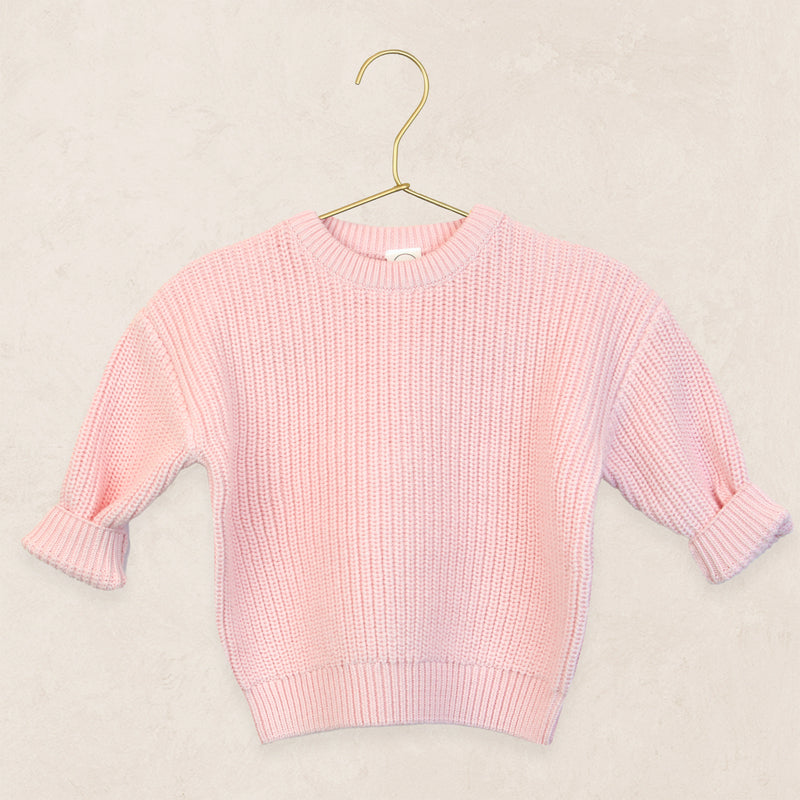 Knit Chunky Sweater - Blush