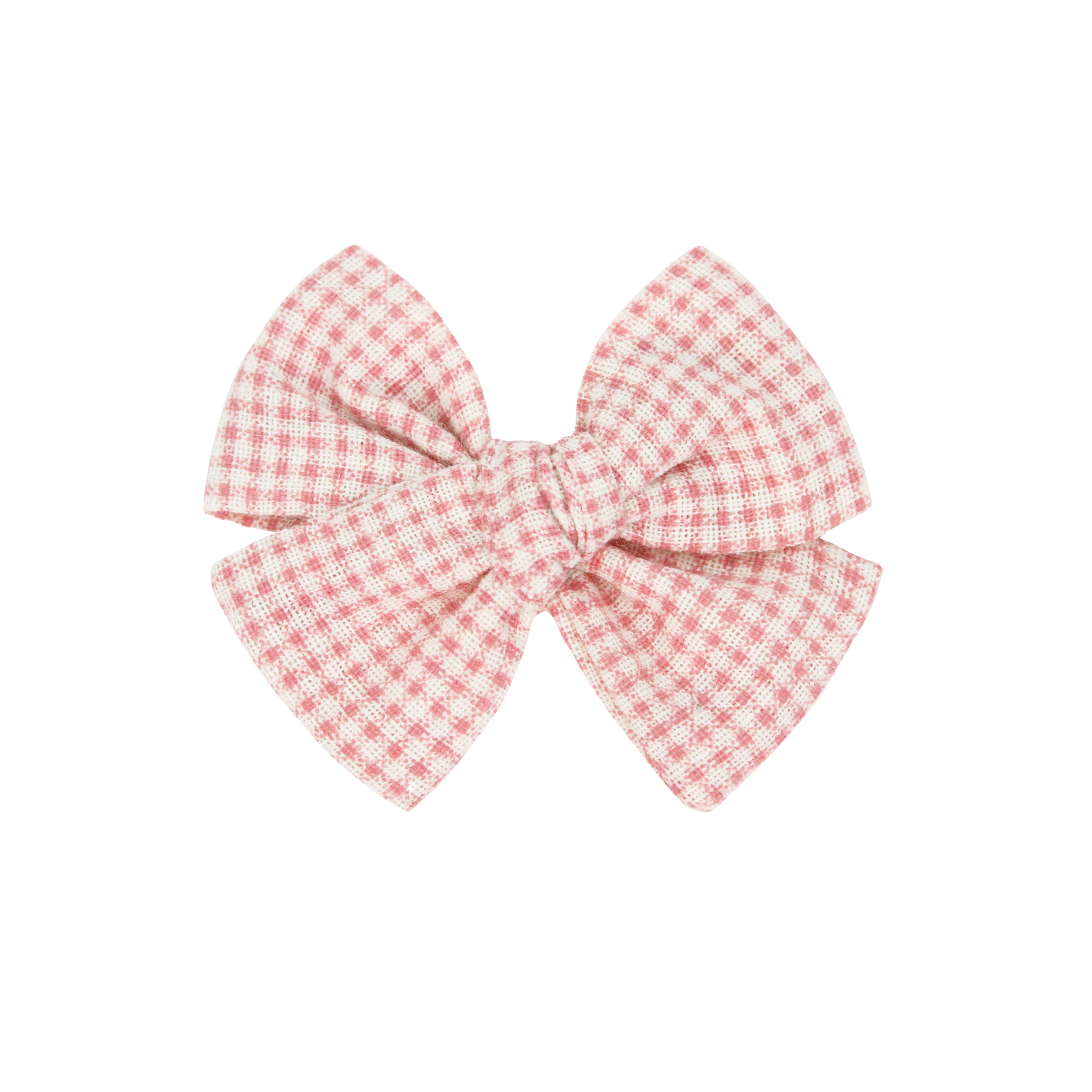 Adventure Bow - Rose Gingham Clip