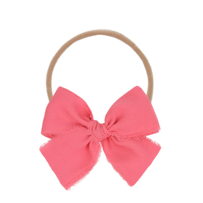 Chiffon Bow - Lipstick Headband