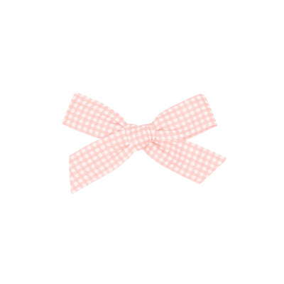 Classic Bow - Pink Gingham Petite Clip