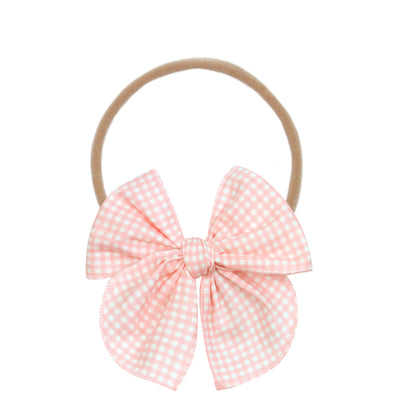 Heirloom Bow - Petal Gingham Headband