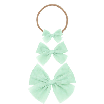 Tulle Bow - Pistachio