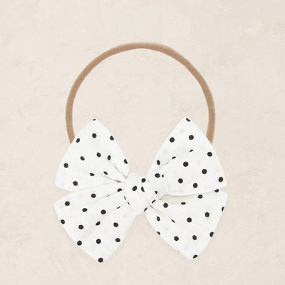 Adventure Bow - Black Dot Headband