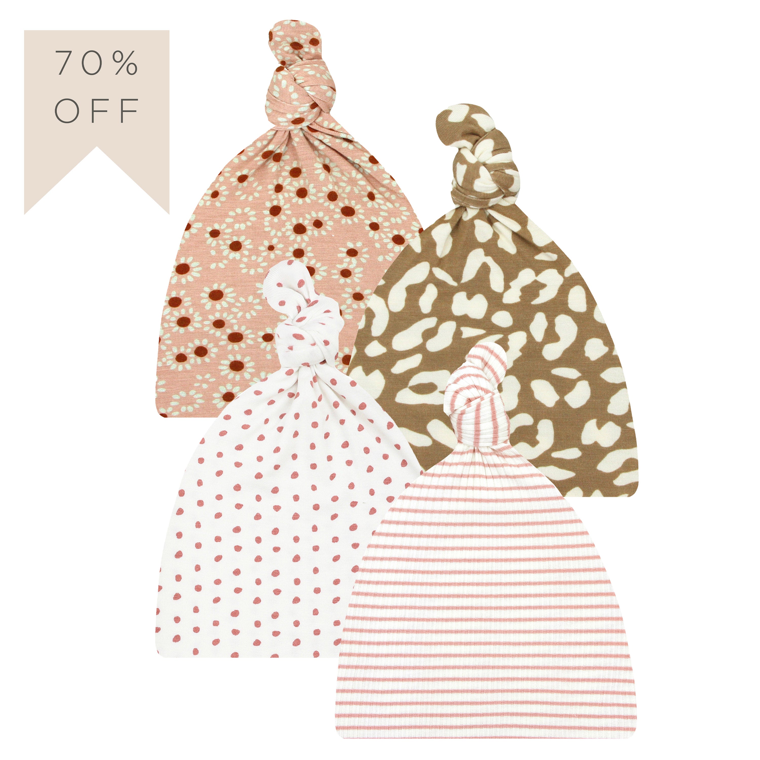 Top Knot Hat 4 Pack - Hannah