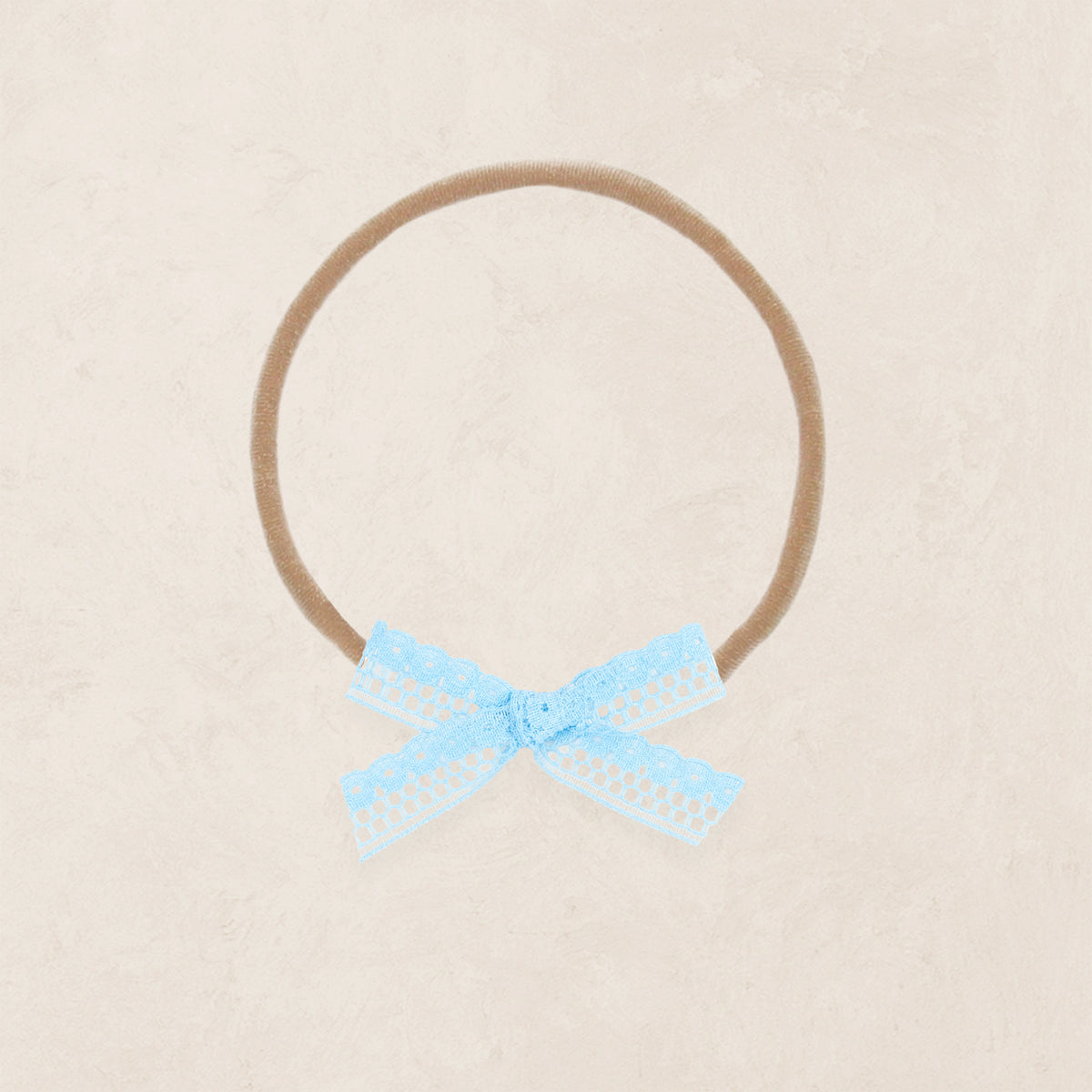 Lace Bow - Mini Powder Blue Headband