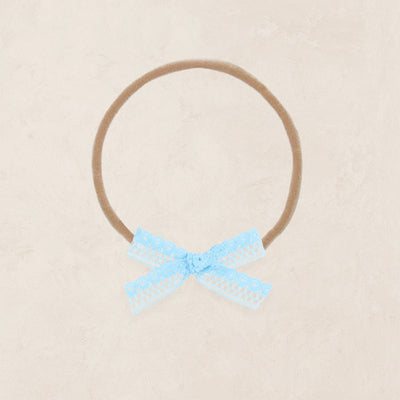 Lace Bow - Mini Powder Blue Headband