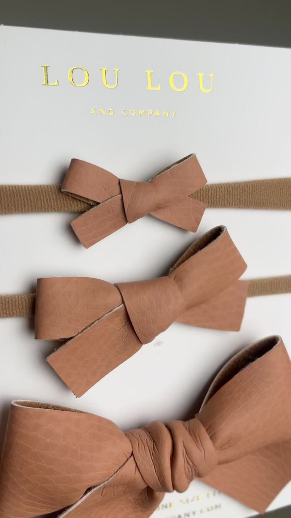 Leather - Sunstone Bow Clip