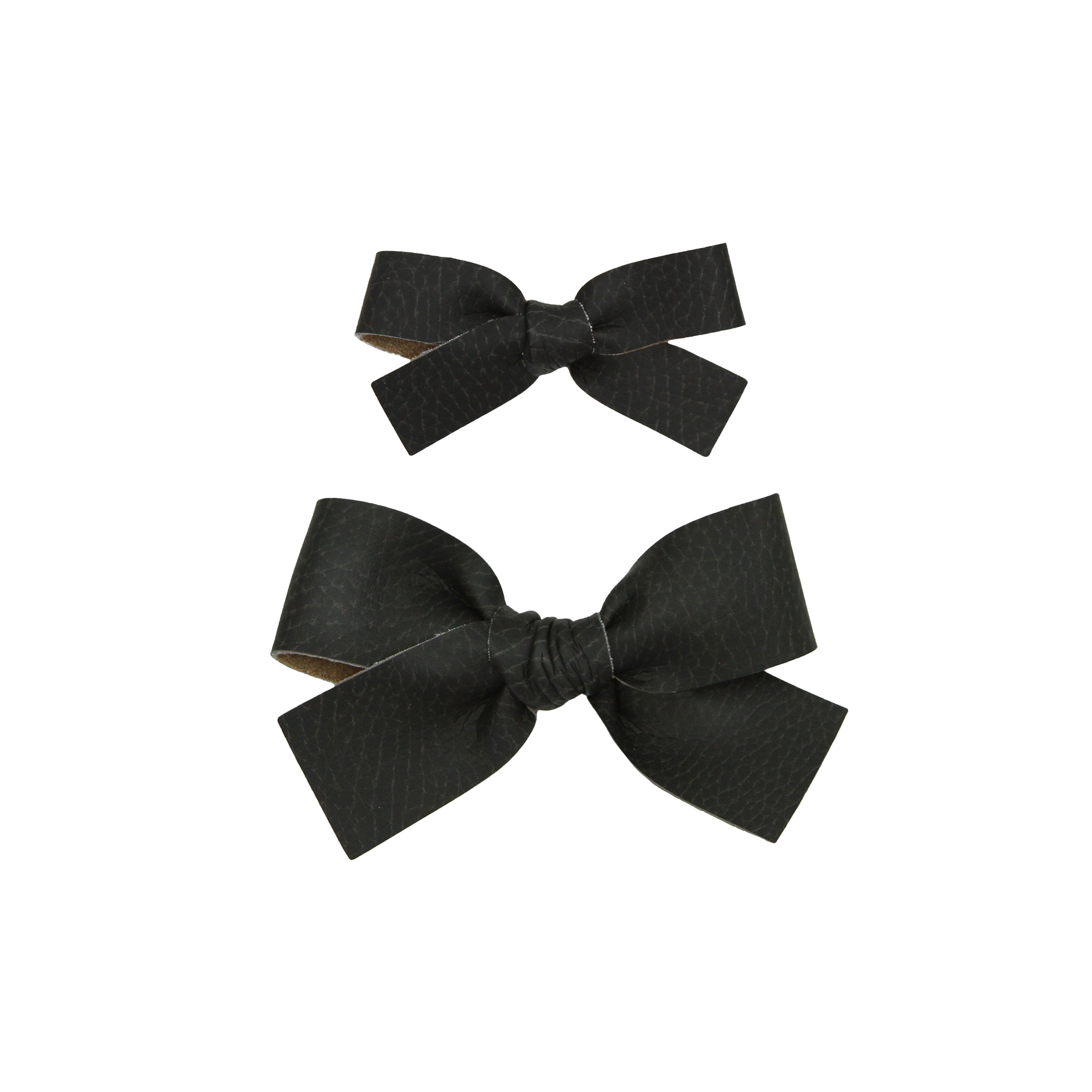Leather - Raven Bow Clip