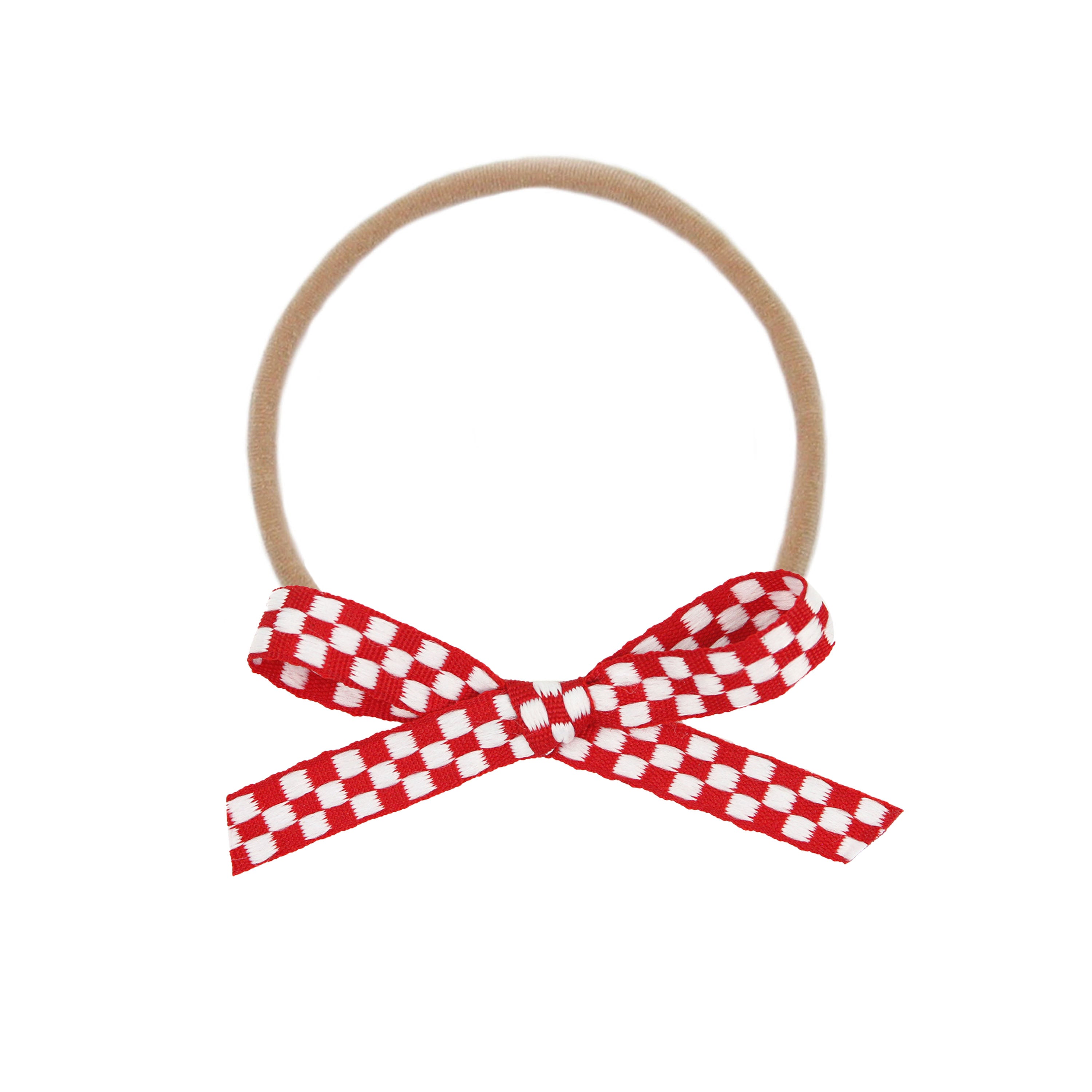 Ribbon Bow - Red Checkered