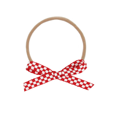 Ribbon Bow - Red Checkered
