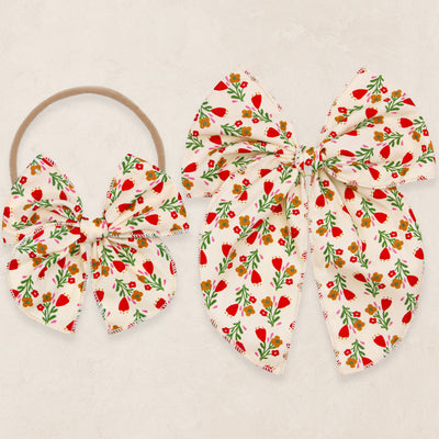 Heirloom Bow - Red Floral