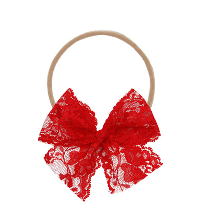 Lace Bow - Poppy