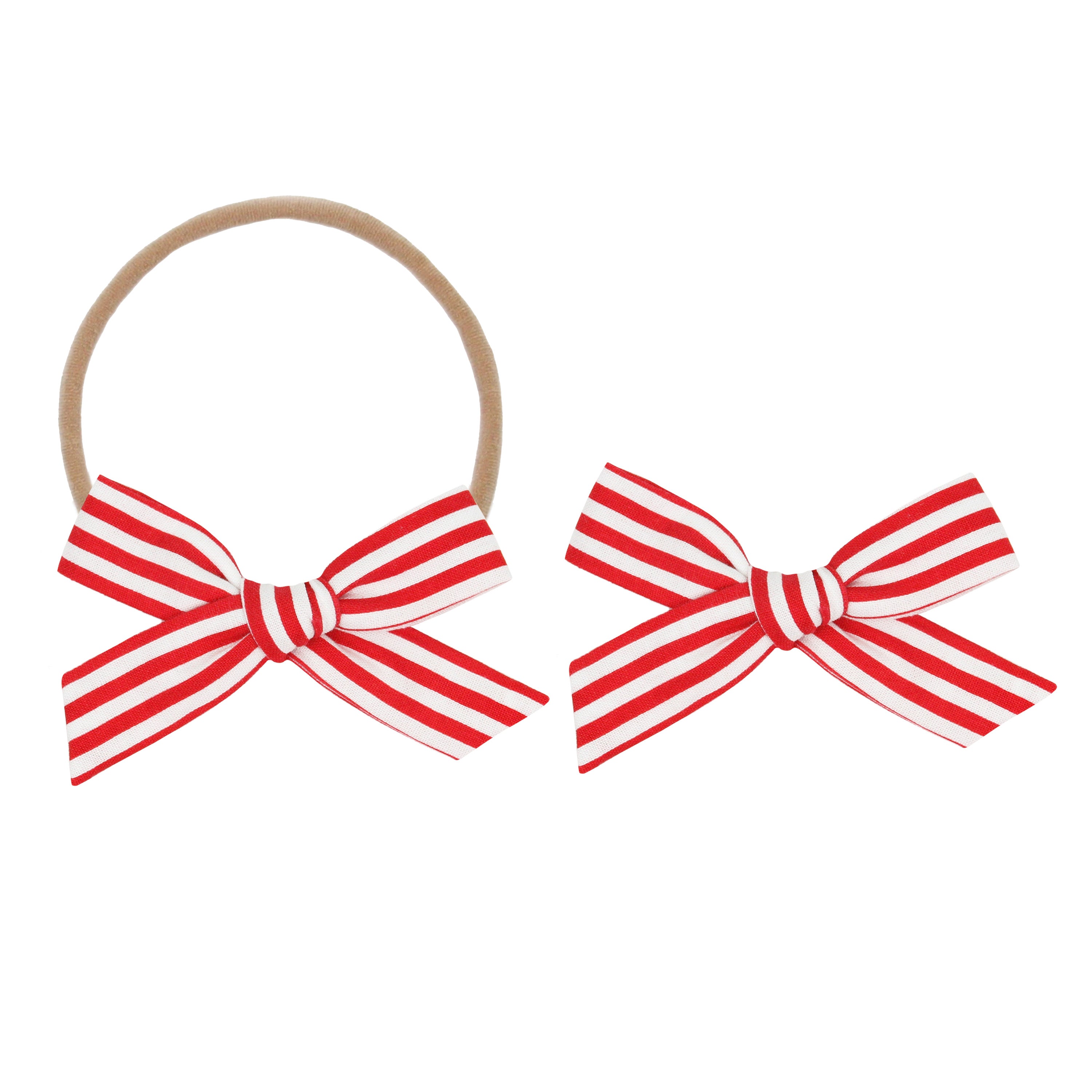 Classic Bow - Red Stripe Petite