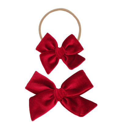 Velvet - Ruby Bow Headband
