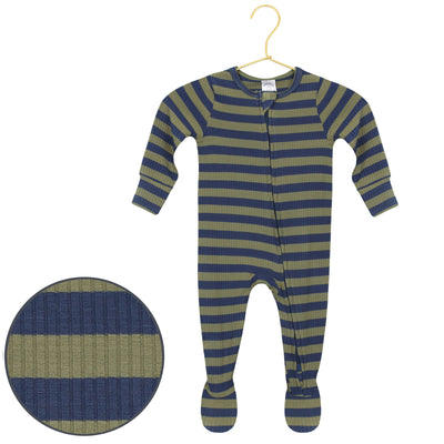 Rome Ribbed Zipper Footies