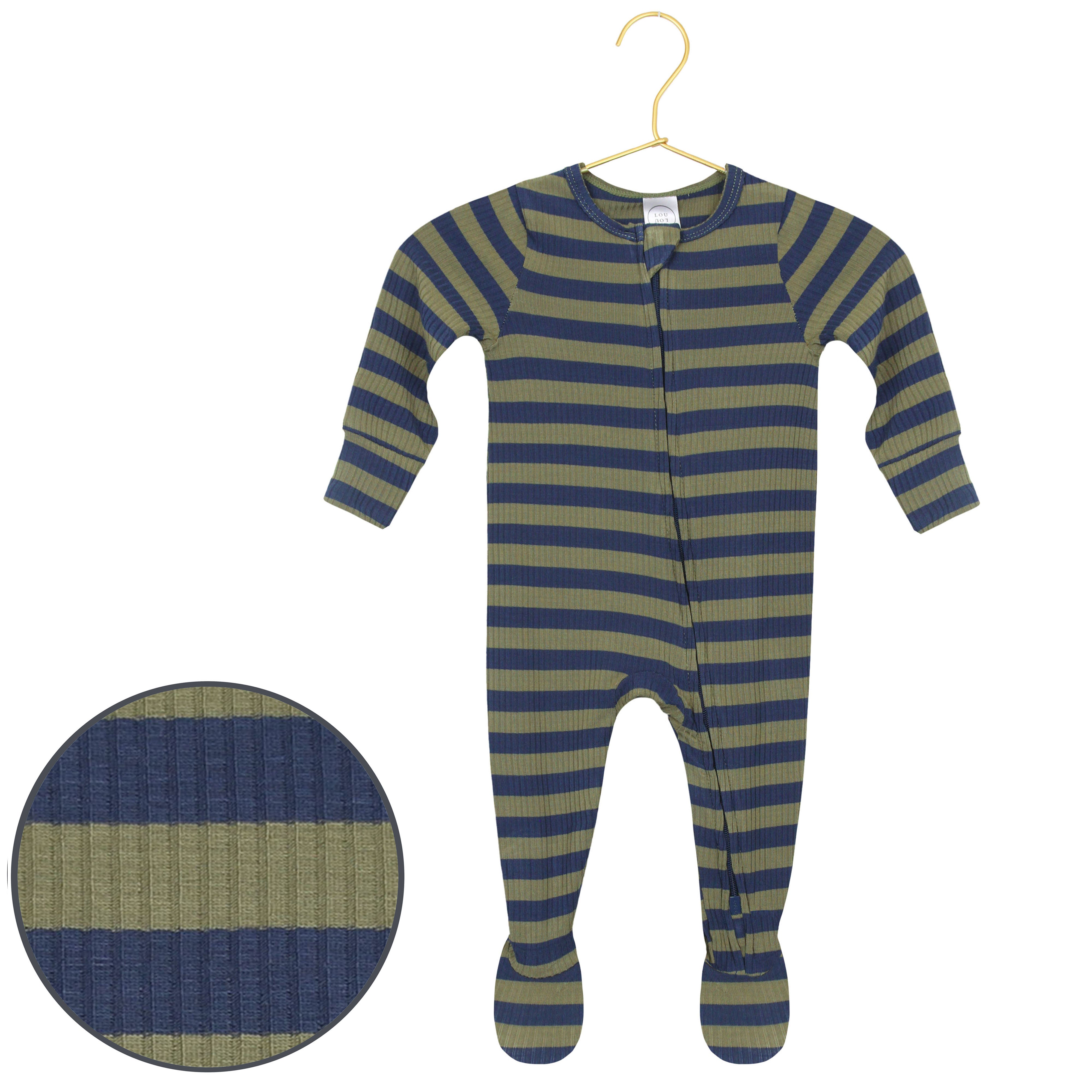 Rome Ribbed Zipper Footies