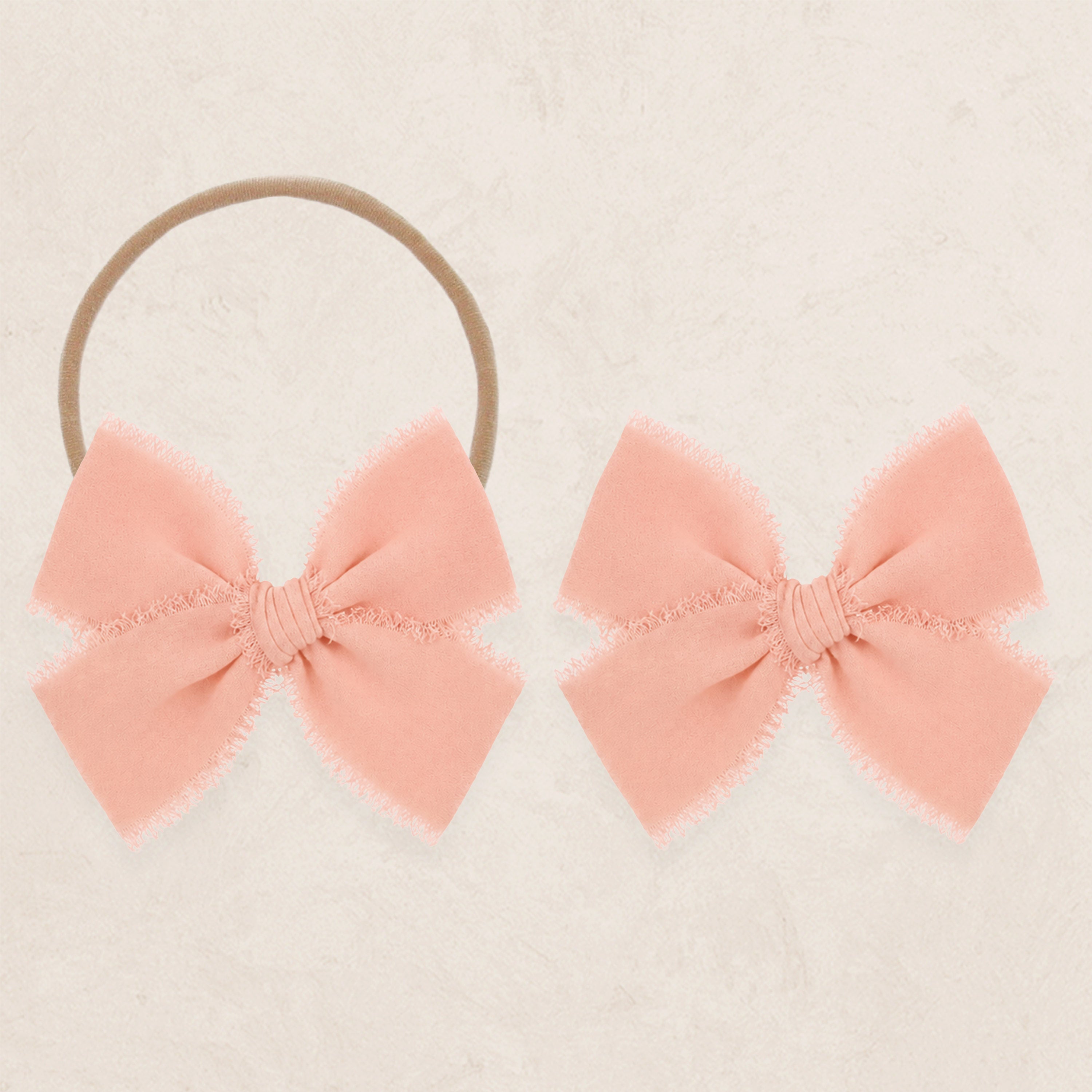 Chiffon Bow - Rose