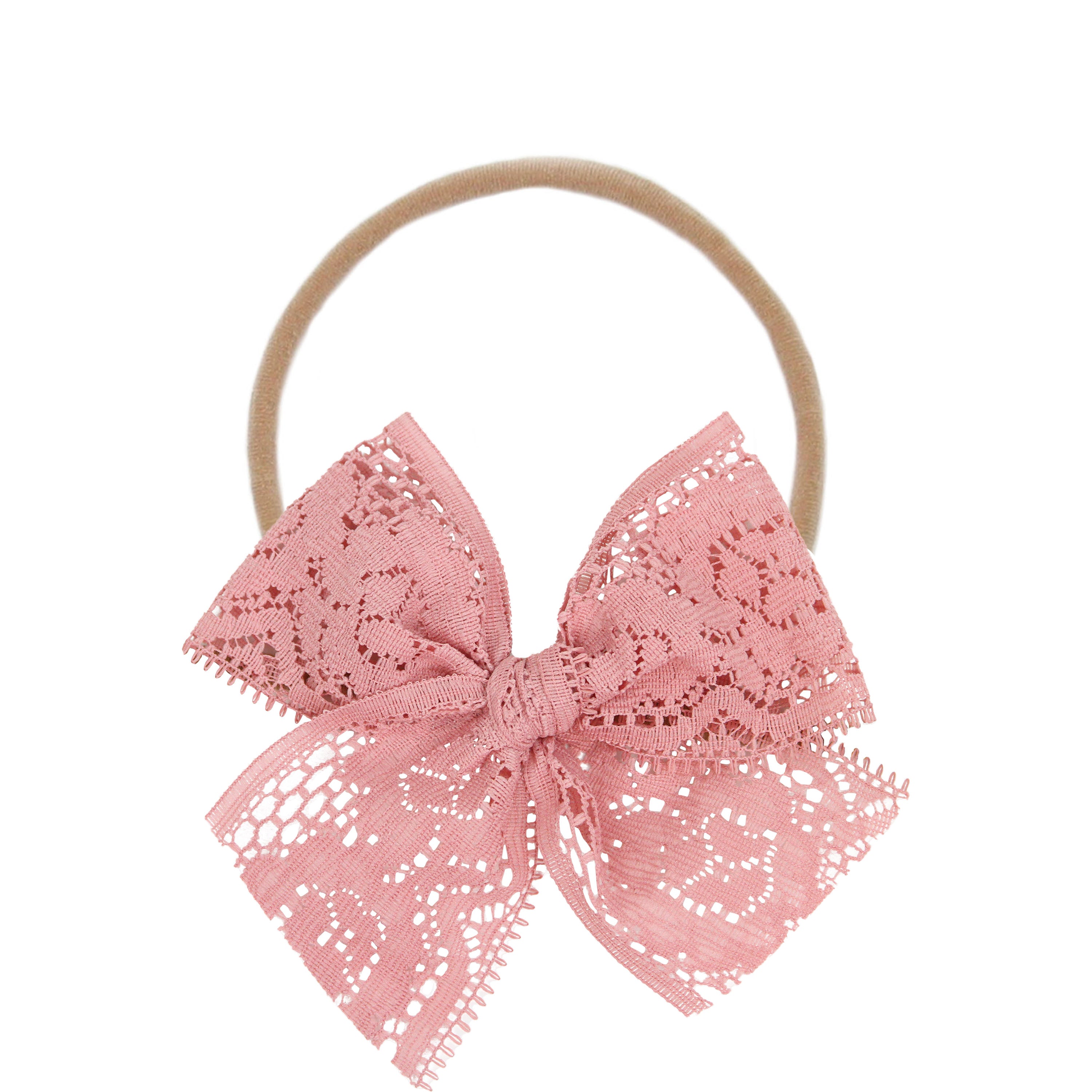 Lace Bow - Rose