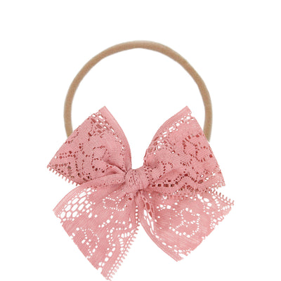 Lace Bow - Rose