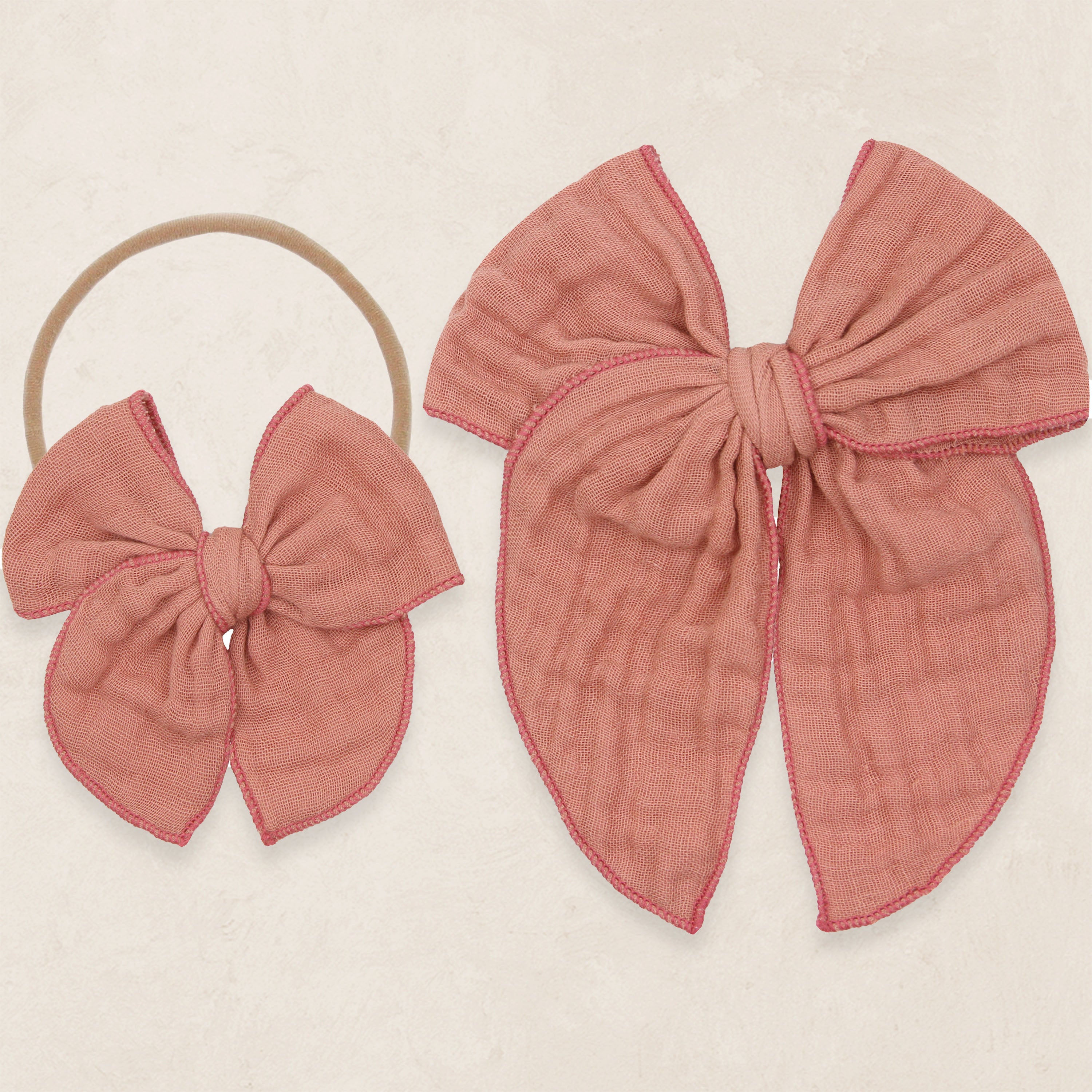 Cloud Muslin™ Heirloom Bow - Rose