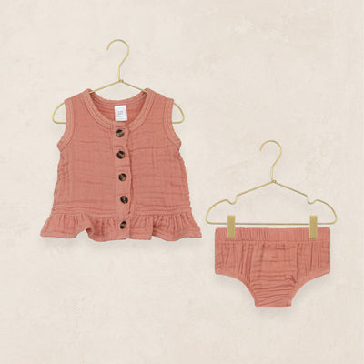 Ruffle Tank + Bloomer Set - Rose