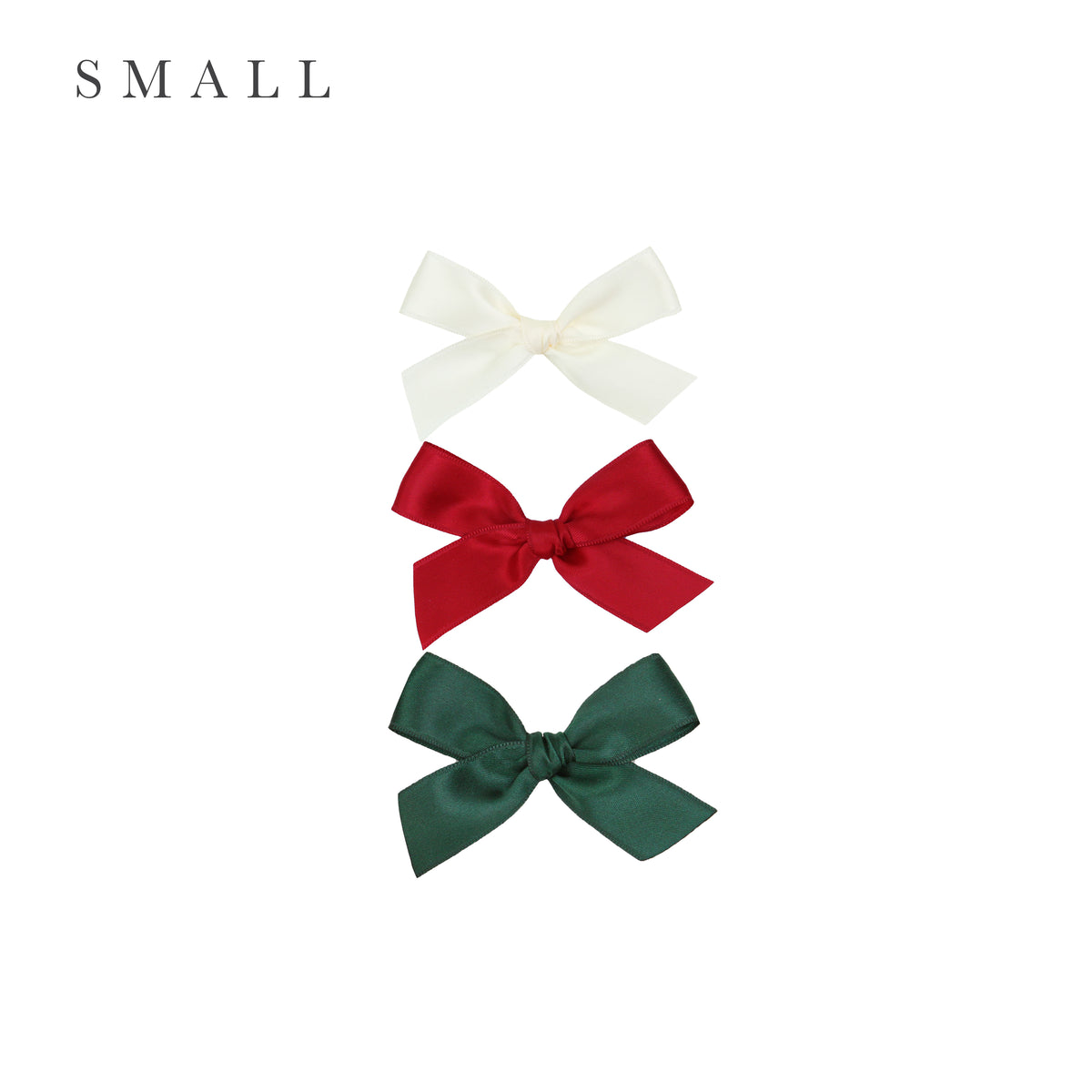 Satin Bow 3 Pack: Ruby