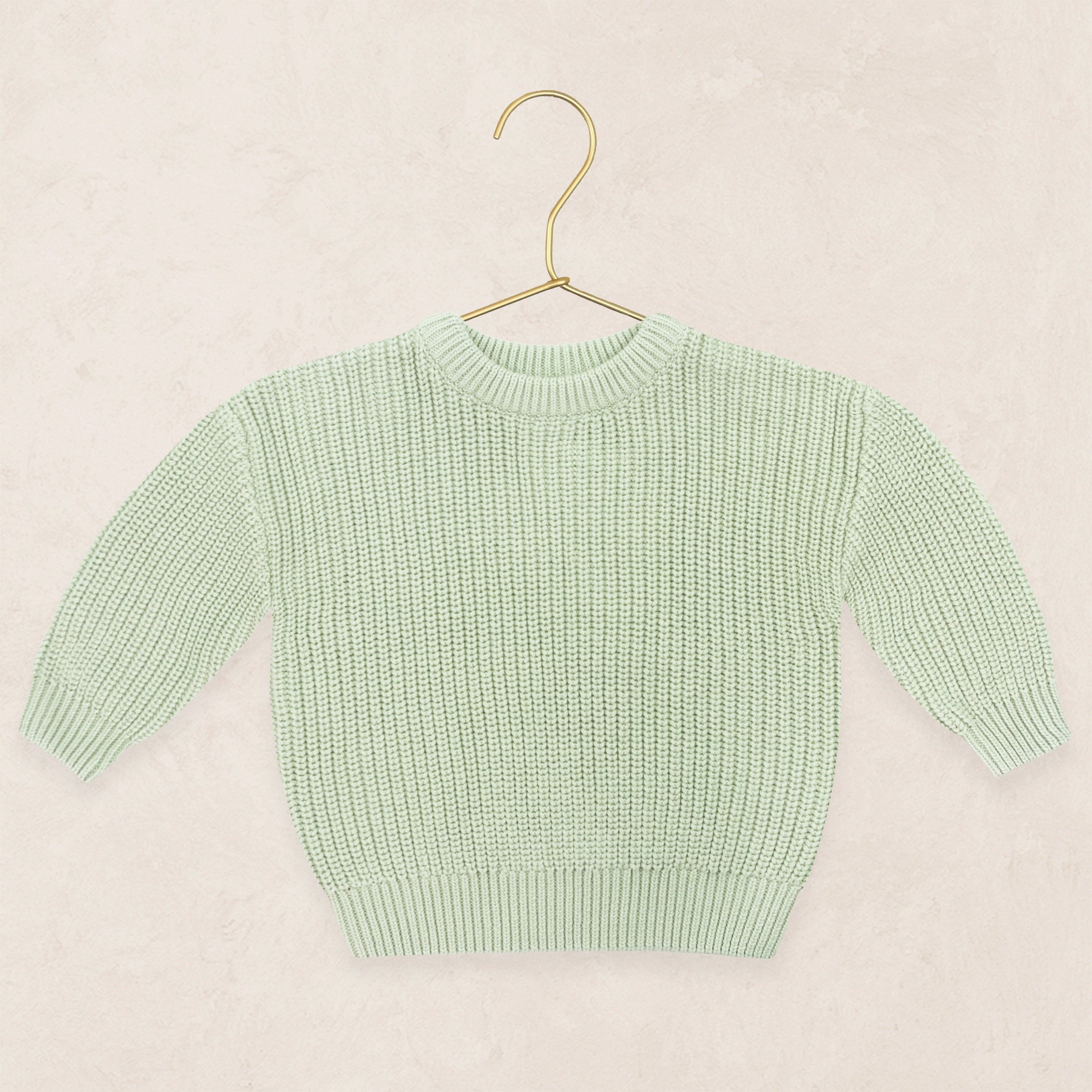 Knit Chunky Sweater - Sage